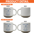 Personalized Engagement Pottery Mug, Custom Couple Names and Date, Newly Engaged Wedding Gift for Couple