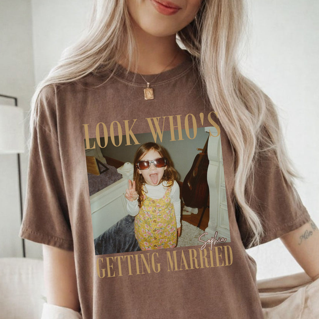 Custom Photo Getting Married Shirt, Personalized Bride to Be Tee, Funny Engagement Gift for Future Bride