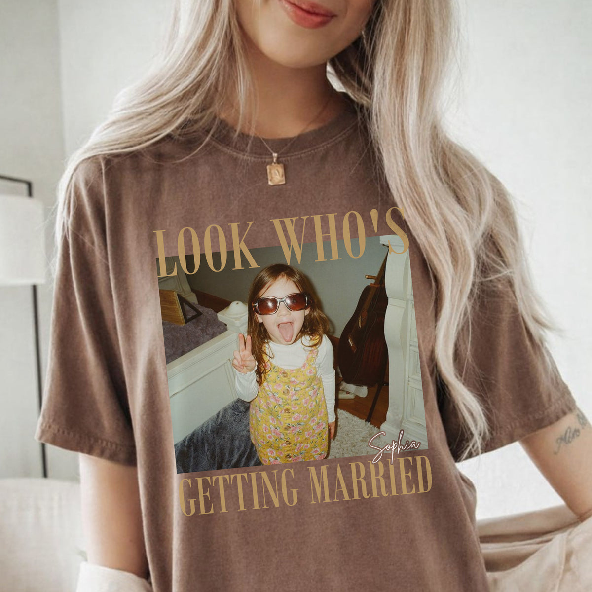 Custom Photo Getting Married Shirt, Personalized Bride to Be Tee, Funny Engagement Gift for Future Bride