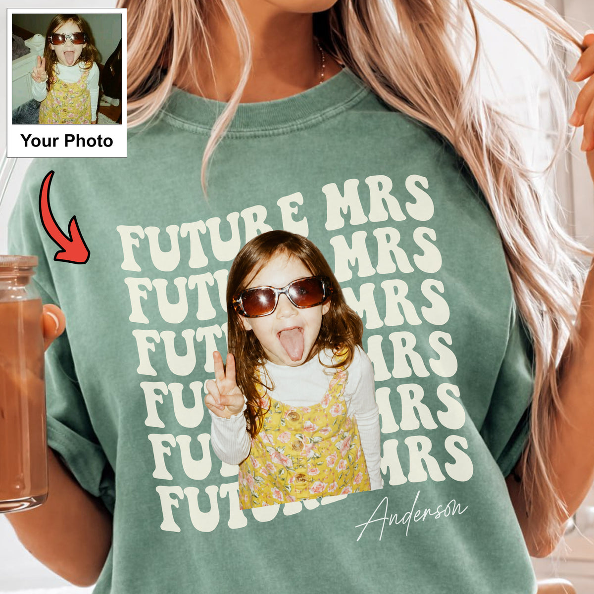 Custom Bride Photo Shirt, Future Mrs Bachelorette Tee