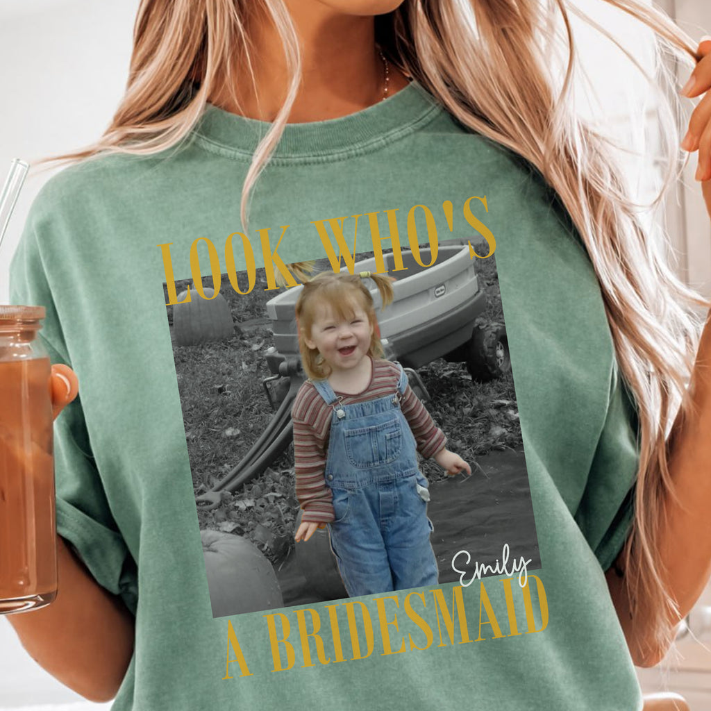 Custom Bridesmaid Photo Shirt, Personalized Wedding Tee