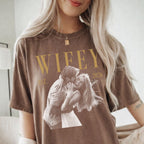 Custom Wifey Photo Shirt, Personalized Bride Est Year Tee, Engagement and Bridal Shower Gift for Her