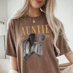 Custom Auntie Photo Shirt, Personalized Name and Est Year Tee, Vintage Gift for New Aunt or Auntie