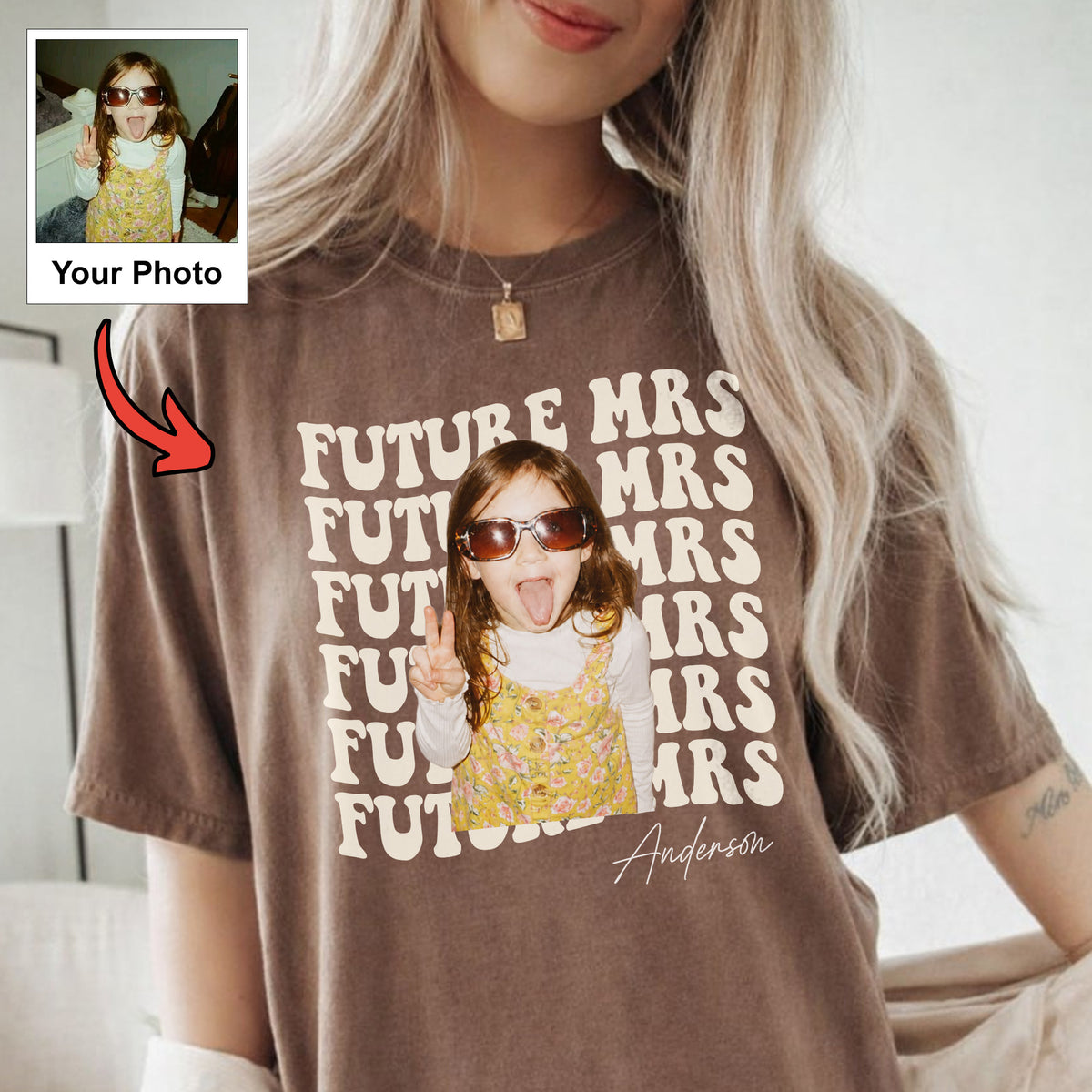 Custom Bride Photo Shirt, Future Mrs Bachelorette Tee
