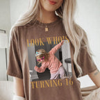 Look Who's Turning 16 Custom Photo Shirt, Personalized Childhood Picture and Name, Sweet Sixteen Birthday