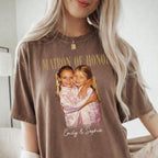 Matron of Honor Custom Photo Shirt, Personalized Childhood Picture and Names, Bridal Party Wedding Gift