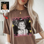 Look Who's Turning 16 Custom Photo Shirt, Personalized Childhood Picture and Name, Sweet Sixteen Gift