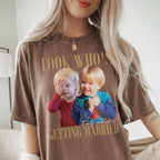 Look Who's Getting Married Shirt, Custom Childhood Photo and Names, Funny Wedding Gift for Couple