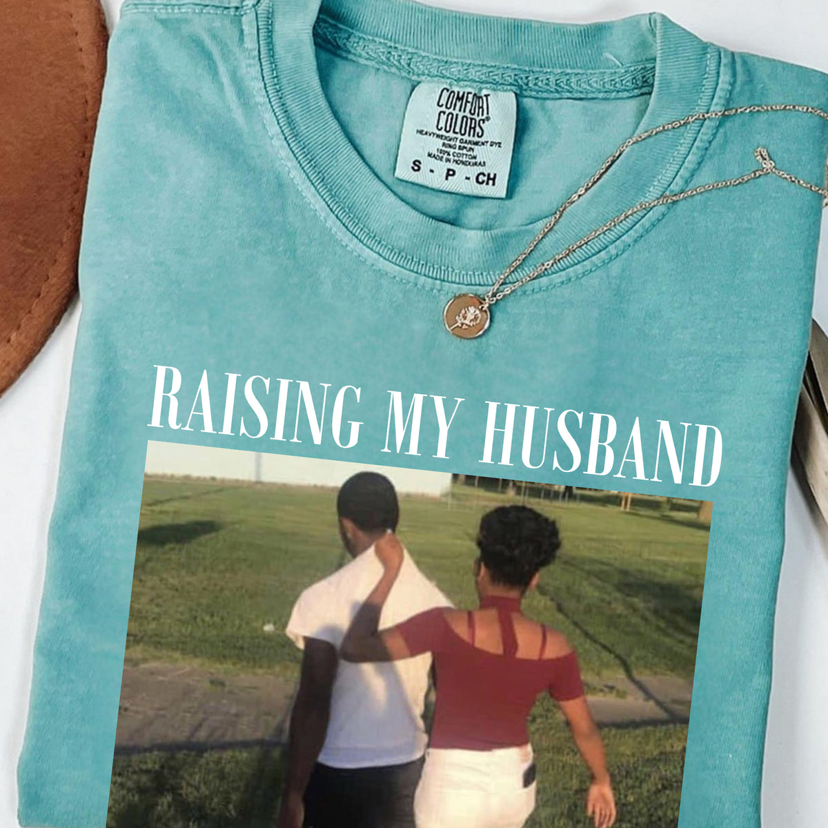 Raising My Husband Is Exhausting Shirt, Custom Photo and Name Tee, Funny Wedding Gift for Wife or Mom