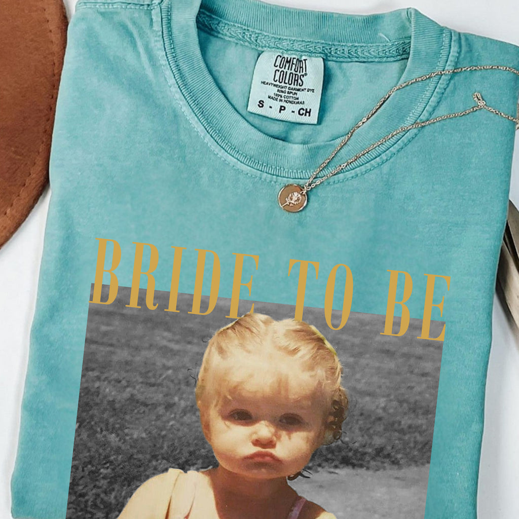 Custom Bride To Be Photo Shirt, Personalized Childhood Picture Tee, Bridal Shower Wedding Gift for Her