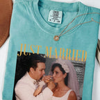 Just Married 30 Years Ago Custom Photo Shirt Personalized Wedding Anniversary Tee 30th Anniversary Gift