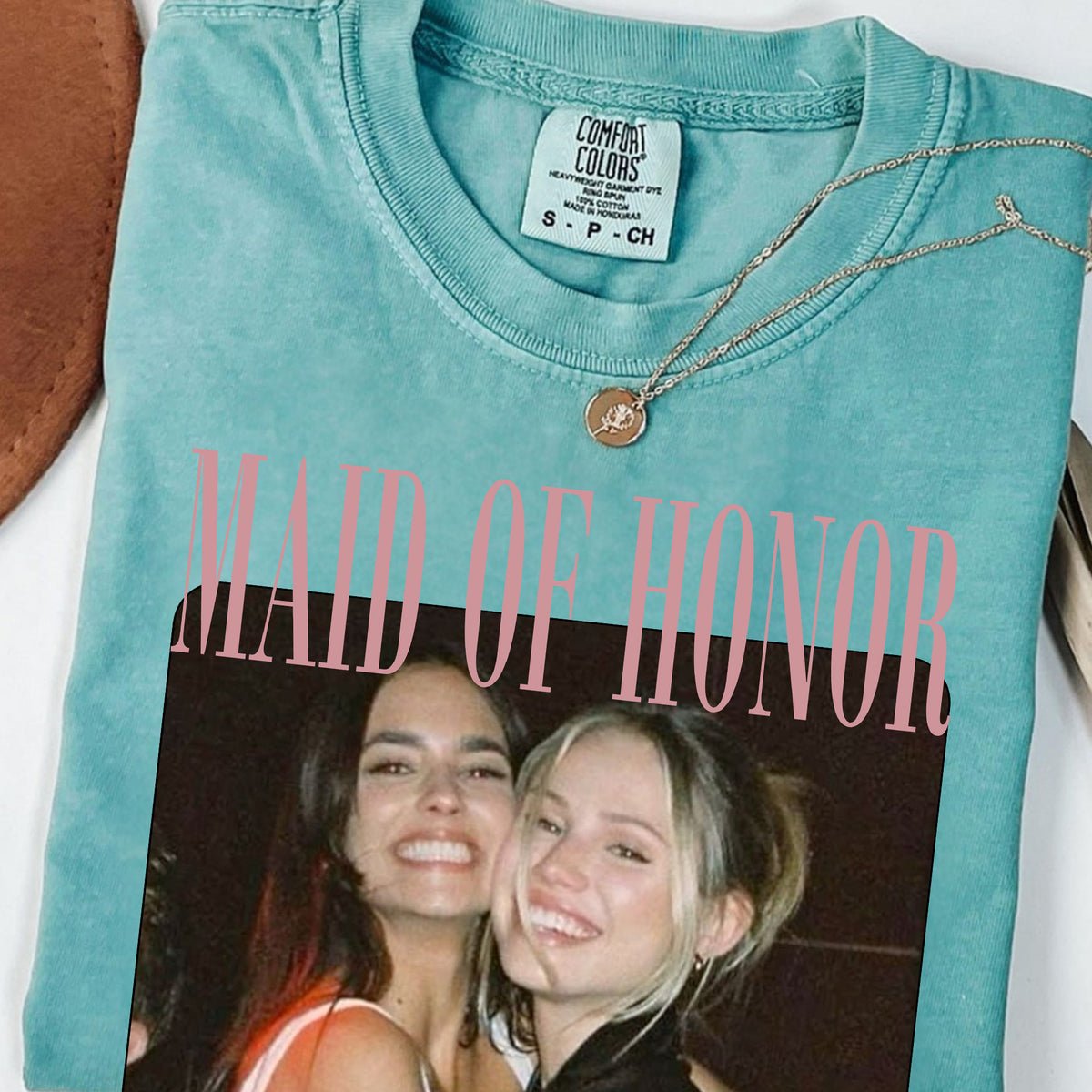 Custom Maid of Honor Shirt, Personalized Photo and Name Tee Wedding Gift for Maid of Honor