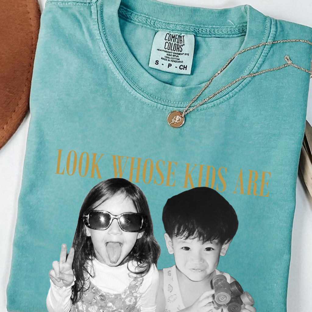Look Whose Kids Are Getting Married Shirt, Custom Childhood Photos and Names, Wedding Gift for Parents