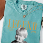 Legend Since 1990 Custom Photo Shirt, Personalized Childhood Picture and Name, 36th Birthday Gift