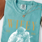 Custom Wifey Photo Shirt, Personalized Bride Est Year Tee, Engagement and Bridal Shower Gift for Her