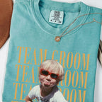 Personalized Team Groom Shirt, Custom Childhood Photo and Name, Groomsmen Gift for Bachelor Party