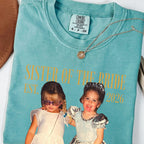 Sister of the Bride Custom Photo Shirt, Personalized Names and Est 2026 Tee, Bridal Party Wedding Gift
