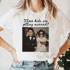 These Kids Are Getting Married Custom Photo Shirt, Personalized Wedding Date Tee, Gift for Parents
