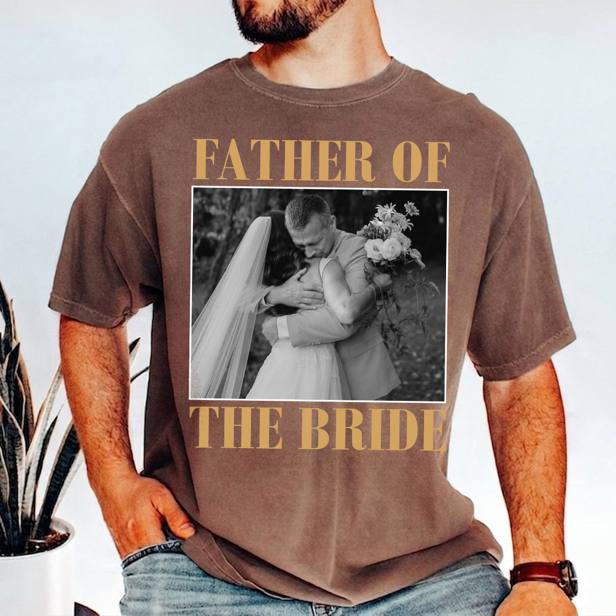 Custom Father of the Bride Shirt Personalized Photo Wedding Tee Father of the Bride Gift Wedding Day Gift