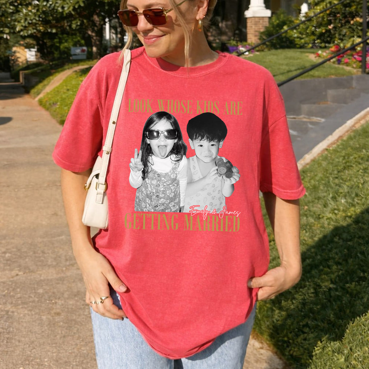 Look Whose Kids Are Getting Married Shirt, Custom Childhood Photos and Names, Wedding Gift for Parents