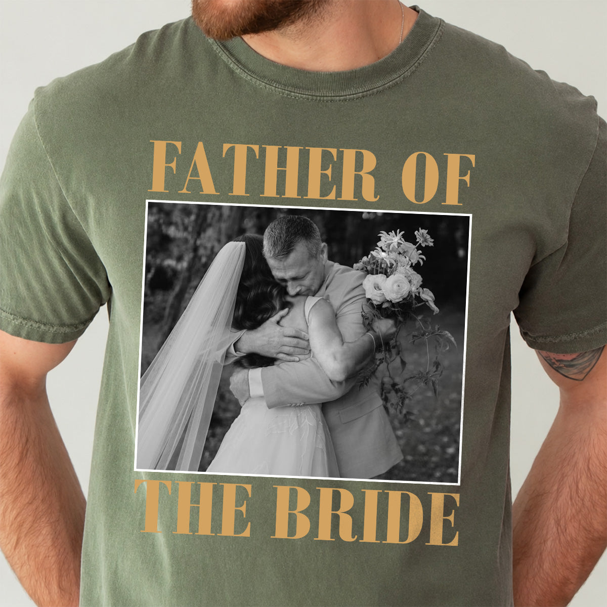 Custom Father of the Bride Shirt Personalized Photo Wedding Tee Father of the Bride Gift Wedding Day Gift