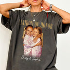 Matron of Honor Custom Photo Shirt, Personalized Childhood Picture and Names, Bridal Party Wedding Gift