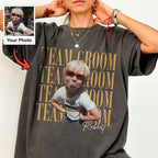 Personalized Team Groom Shirt, Custom Childhood Photo and Name, Groomsmen Gift for Bachelor Party