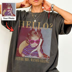 Hello Future Mrs Calling Shirt, Custom Bride Photo and Name Tee, Engagement Bridal Shower Gift