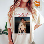Personalized Bride Photo Shirt, Today I Get to Call You My Husband, Custom Wedding Day Gift for Her