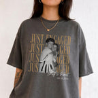 Just Engaged Custom Photo Shirt, Personalized Couple Names and Date Tee, Engagement Party Gift for Her