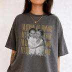 Custom Matron of Honor Photo Shirt with Names, Personalized Wedding Party Gift