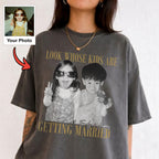 Look Whose Kids Are Getting Married Shirt, Custom Childhood Photos and Names, Wedding Gift for Parents