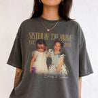 Sister of the Bride Custom Photo Shirt, Personalized Names and Est 2026 Tee, Bridal Party Wedding Gift