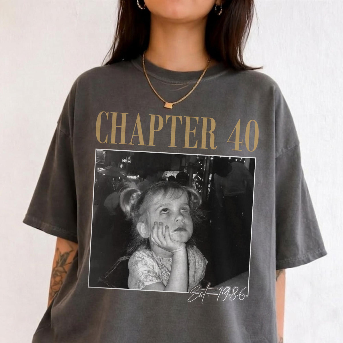 Chapter Birthday Custom Photo Shirt, Personalized Age and Year Tee, Vintage 30th 40th 50th Gift