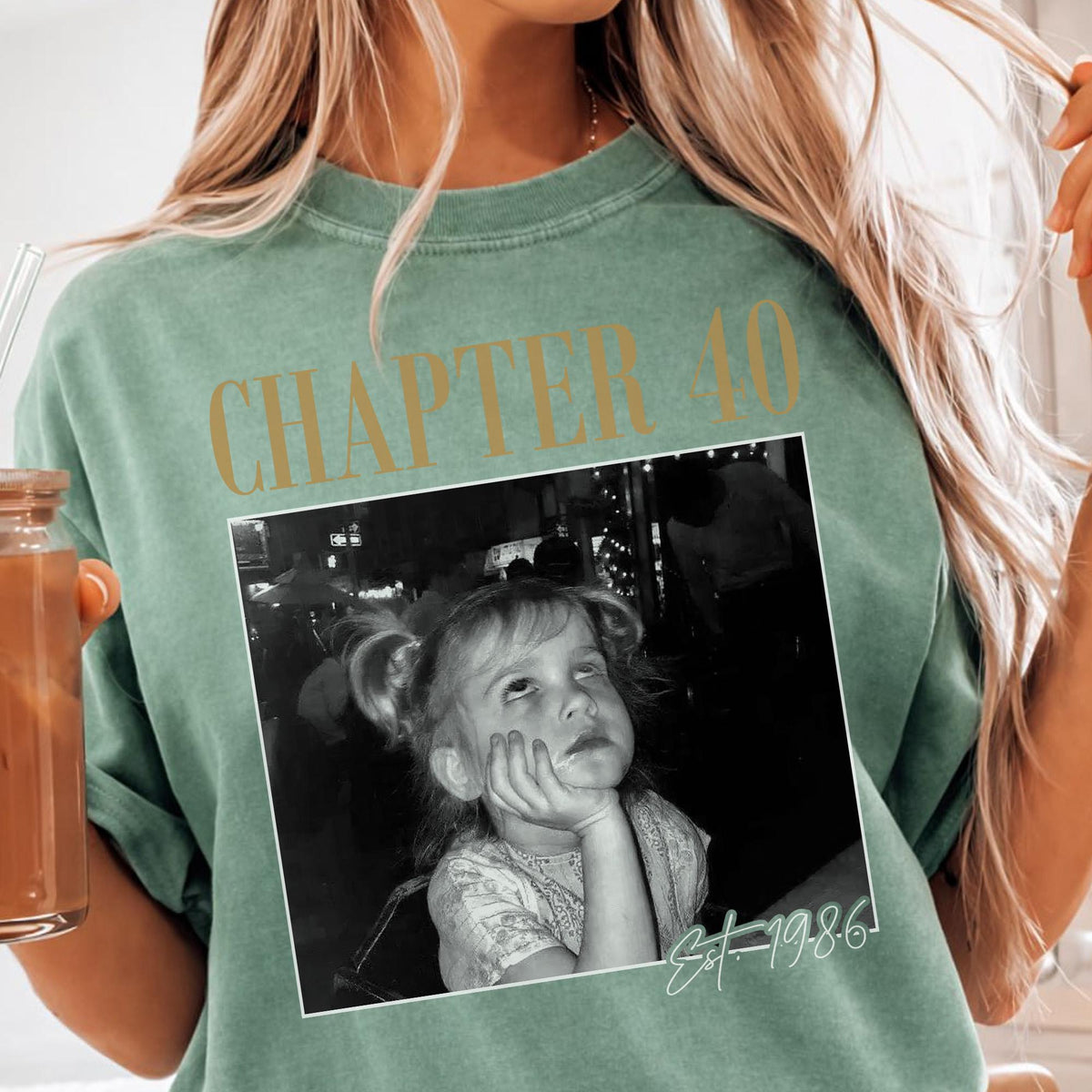Chapter Birthday Custom Photo Shirt, Personalized Age and Year Tee, Vintage 30th 40th 50th Gift