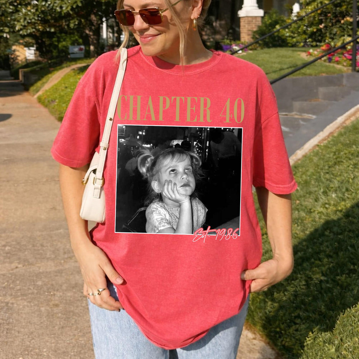 Chapter Birthday Custom Photo Shirt, Personalized Age and Year Tee, Vintage 30th 40th 50th Gift