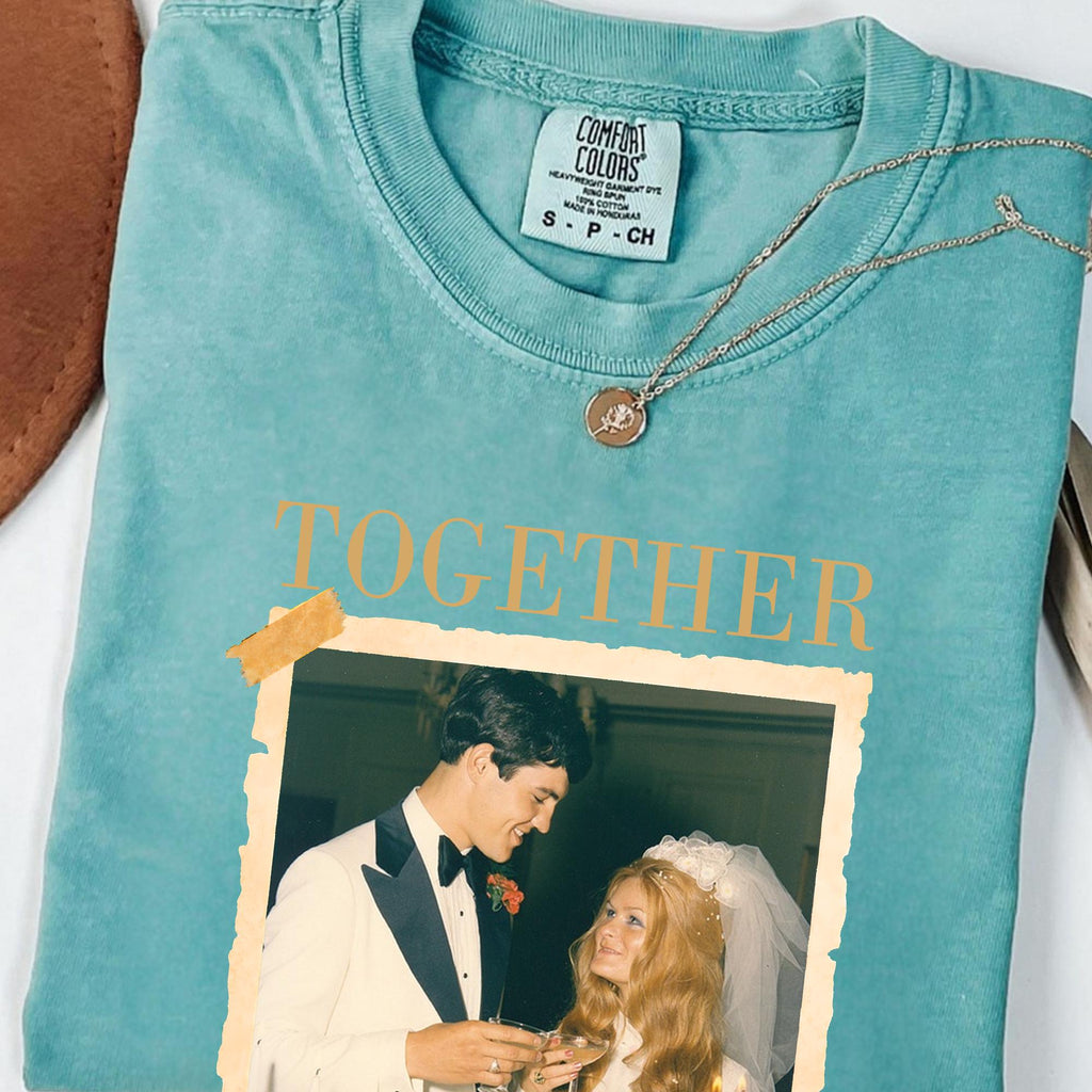 Custom Anniversary Photo Shirt, Personalized Couple Names and Year Tee, Together Since Wedding Gift