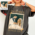 Custom Anniversary Photo Shirt, Personalized Couple Names and Year Tee, Together Since Wedding Gift