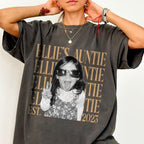 Custom Auntie Photo Shirt, Personalized Name and Est Year Tee, Vintage Gift for Aunt or New Auntie