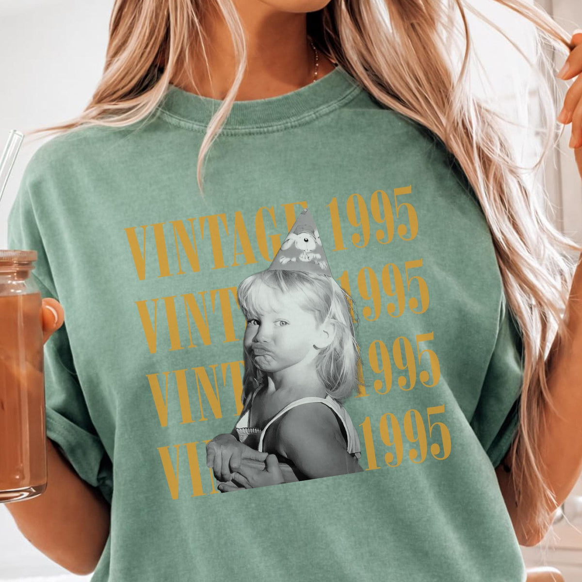 Custom Vintage Photo and Year Shirt Personalized Birthday Gift 90s Vintage T-Shirt Custom Picture Tee
