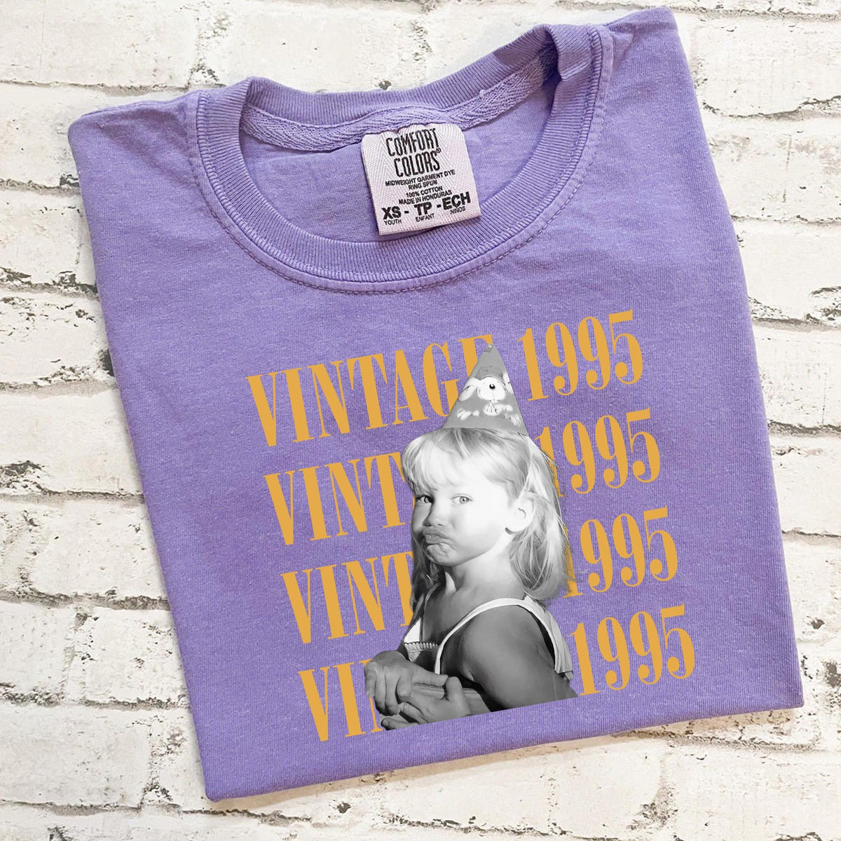 Custom Vintage Photo and Year Shirt Personalized Birthday Gift 90s Vintage T-Shirt Custom Picture Tee