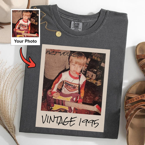 Custom 30th Birthday Photo Shirt, Personalized Vintage Year Tee, Retro Party Gift for Women or Men