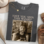 Custom Wizard Photo Shirt, Personalized Vintage Magic Tee, Funny Retro Costume Gift for Fantasy Fans