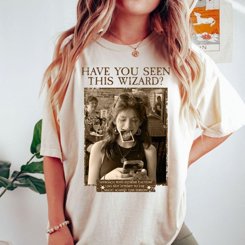 Custom Wizard Photo Shirt, Personalized Vintage Magic Tee, Funny Retro Costume Gift for Fantasy Fans