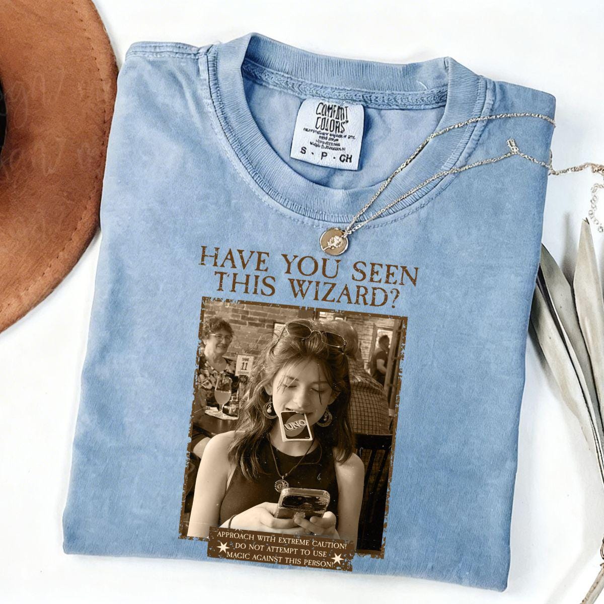 Custom Wizard Photo Shirt, Personalized Vintage Magic Tee, Funny Retro Costume Gift for Fantasy Fans