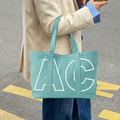 Custom Initials Trim Canvas Tote, Bag for Girls