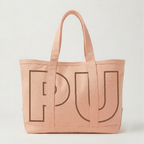 Custom Initials Trim Canvas Tote for Girls