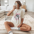 Custom Photo Birthday Shirt, Personalized Age Tee for Women, Pink Balloon Birthday Party Outfit Gift